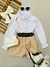 Conjunto Blusa e Short Corino c/Cinto 6 e 8 Anos - comprar online