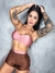 Conjunto short bicolor rosa/marrom