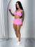 Conjunto short rosa bebê com bolso - comprar online