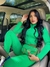 Conjunto canelado manga longa verde - comprar online
