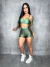 Conjunto short bicolor verde - Lojinha Fitness da Juju