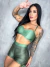 Conjunto short bicolor verde