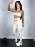 Conjunto brocado duo off white/onça na internet