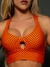 Conjunto modeladora poá laranja - Lojinha Fitness da Juju