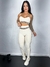Conjunto brocado duo off white/onça - loja online