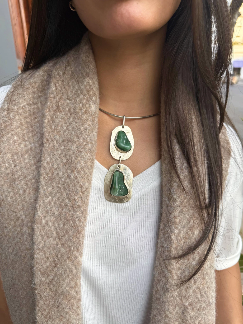 Collar Kari Doble Alpaca Verde