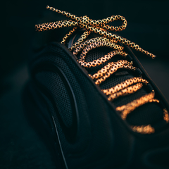 La Cordoneria 0800 Don Rouch Gold Laces Black - La Cordoneria