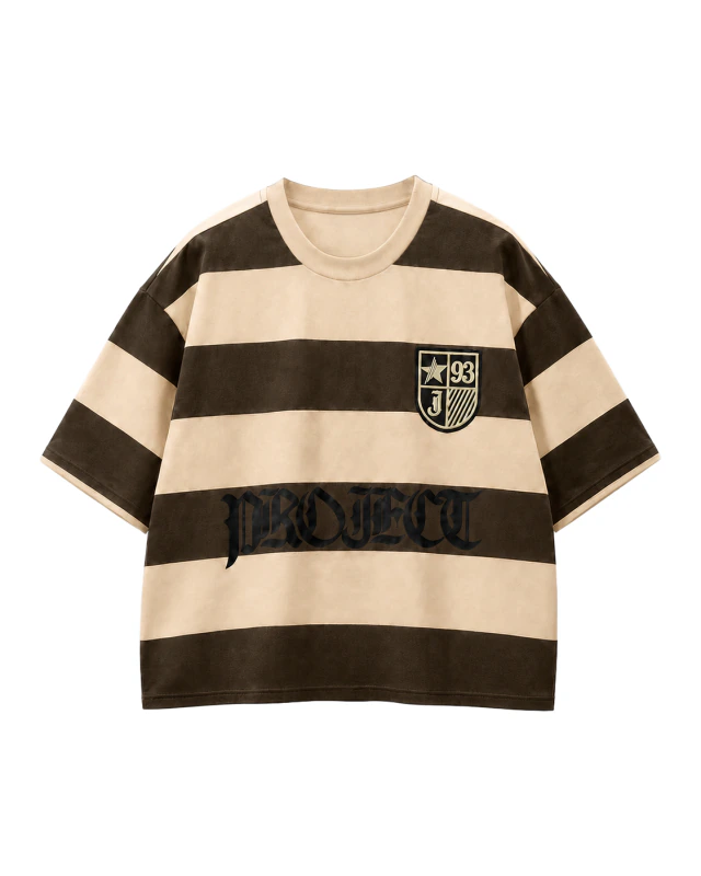 REMERA PROYECT STRIPES BROWN