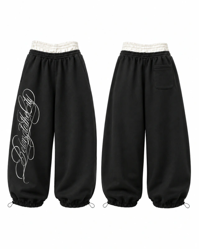 PANTALON JOGGER DOUBLE CORE BELONG BLACK