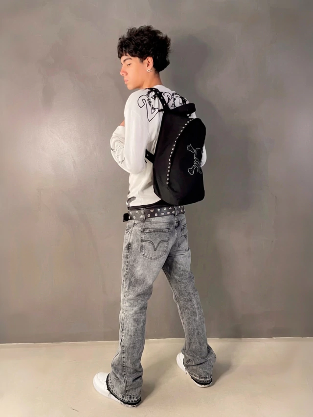 PANTALON FLARED REVIVAL GREY — imagen 5