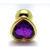 PLUG CORAZON DORADO CON STRAS- MEDIUM (JOYA VIOLETA) - tienda online