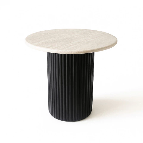 Mesa de arrime - Negro y Travertino - comprar online