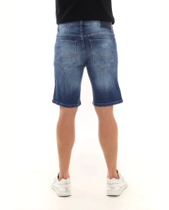 Bermuda Jeans Consciência com Detalhe Rasgos 23462 Escura - Euforia Modas