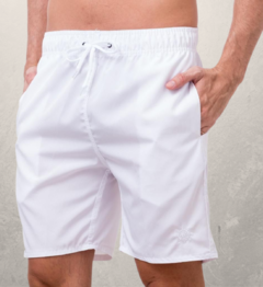 Short Praia com elastano branco