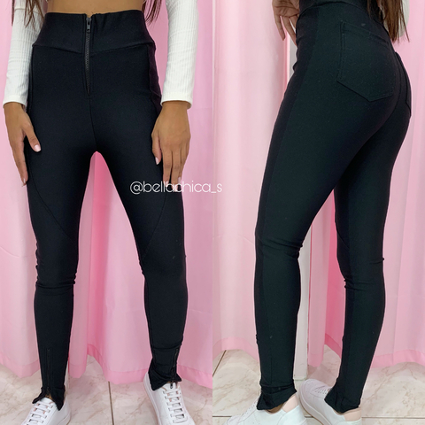 Calça Legging De Zíper