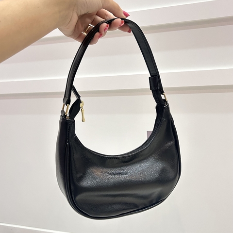 Bolsa Baguete Couro Molhado