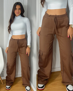 Imagem do Calça Cargo Moletom Flanelada