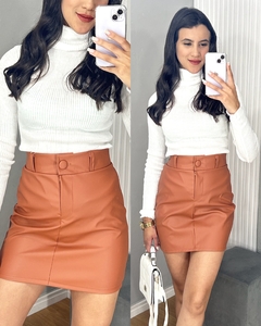 Saia Courino Botãozinho - Bella Chica Store