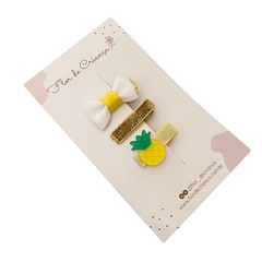 Trio de presilhas abacaxi - comprar online