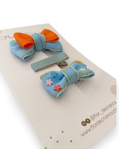 Trio de presilhas jeans claro - comprar online