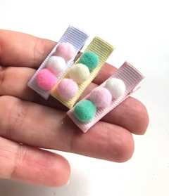 kit Micro hair clips pompom
