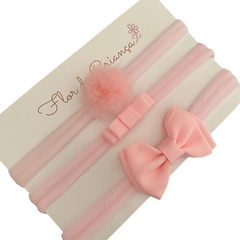 Kit faixas para bebê rosa - comprar online