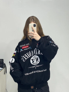 Jaqueta Bomber Racing Jack Preta (G/GG)