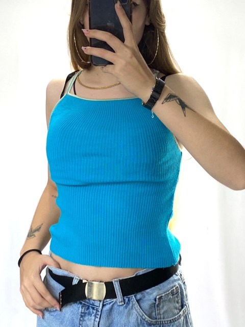Blusinha Vintage Canelada (P/M)