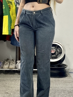Calça Veludo Cotelê Azul (36) - comprar online