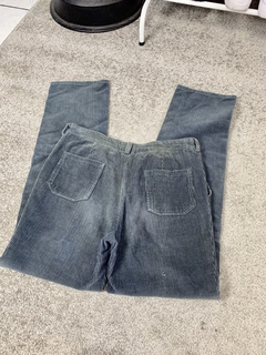 Calça Veludo Cotelê Azul (36) - Odevy Brechó