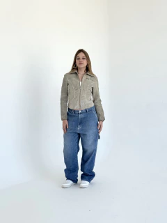 Jaquetinha Couro Vintage Acinturada (PP) - comprar online