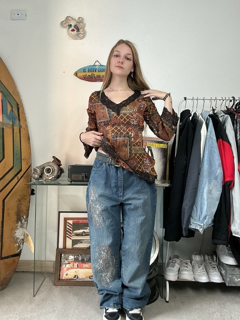 Calça Vintage Bordada (44)