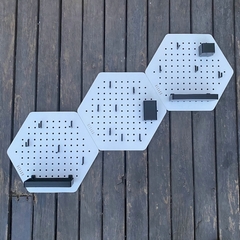 HEXAGO COMBO X3 CON accesorios. BLANCO con NEGRO en internet