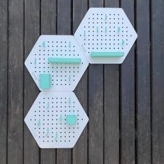 HEXAGO COMBO X3 CON accesorios. BLANCO con AQUA - Laser3D