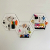HEXAGO COMBO X3 CON accesorios. BLANCO con NEGRO