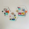 HEXAGO COMBO X3 CON accesorios. BLANCO con AQUA