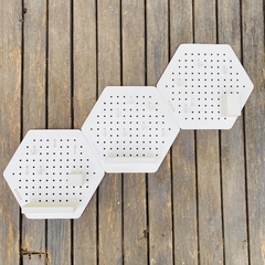 HEXAGO COMBO X3 CON accesorios. BLANCO con BLANCO - Laser3D