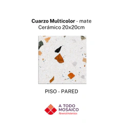 Cerámica Cuarzo Multicolor 20x20cm - comprar online