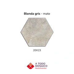 Cerámica Hexágono Blenda Gris 20x23cm - comprar online