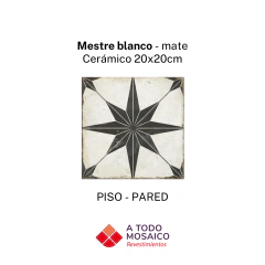 Cerámico Mestre blanco 20x20cm - comprar online