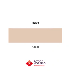 Subway Nude Brillante 7,5X25cm - comprar online