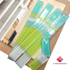 Combo espejo listón AQUA Y VERDE MANZANA - comprar online
