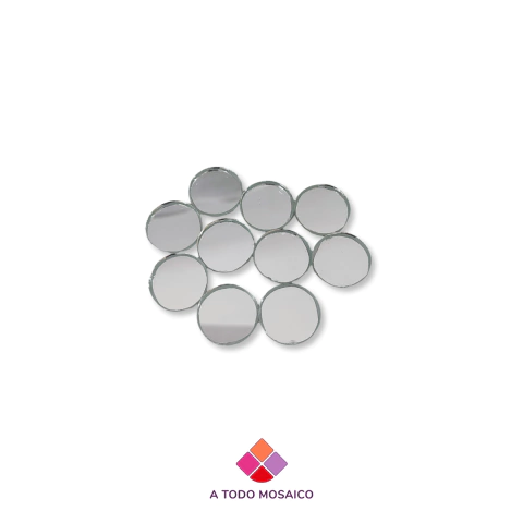 Set 10 (diez) espejos circular 2cmØ