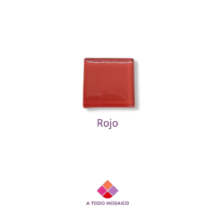 tesela de vidrio roja