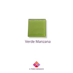 tesela de vidrio verde manzana