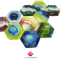 Hexágono Vitrofusión - A Todo Mosaico