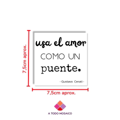 Frase CORTADA Cerati Usa el amor como un puente en internet