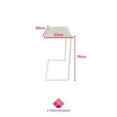 Mesa de arrime de hierro color blanco - comprar online