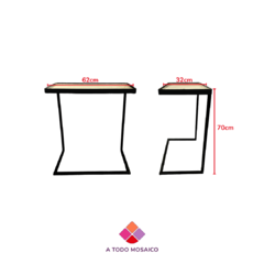 Mesa de arrime de hierro Color Negro - comprar online