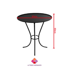 Mesa circular Ø50cm CON BORDE - comprar online
